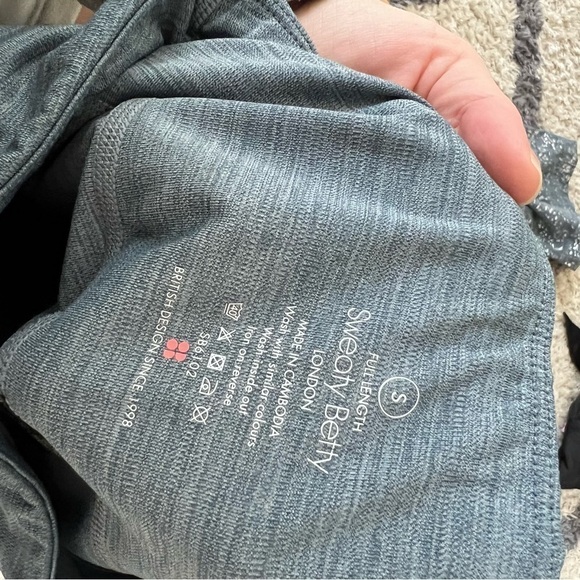 Sweaty Betty All Day Foil 7/8 Leggings In Blue Terrazzo Placement - Picture 10 of 12